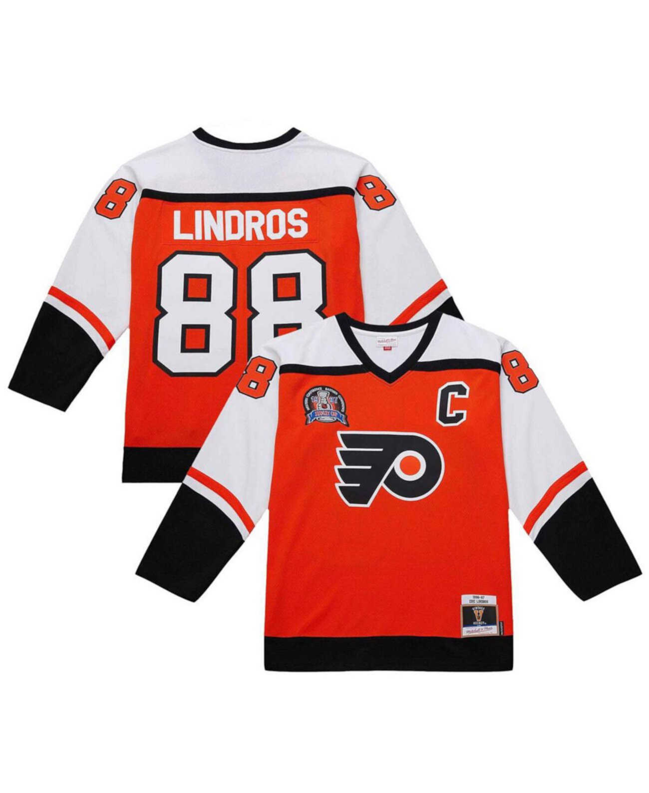 Men's Eric Lindros Orange Philadelphia Flyers 1996-97 Power Play Jersey Mitchell & Ness