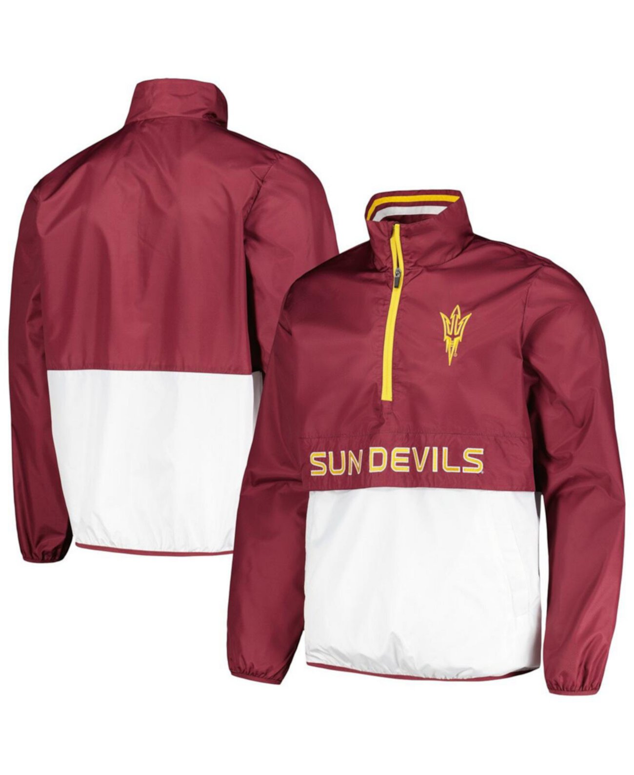 Men's Maroon Arizona State Sun Devils Cornerman Half-Zip Top G-III Sports