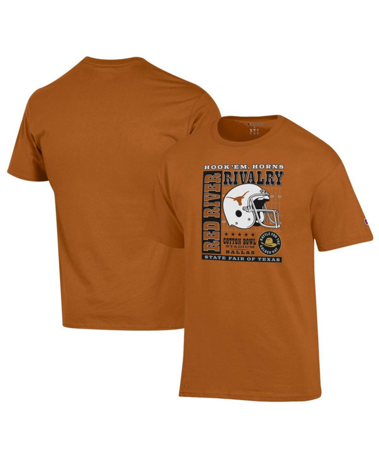 Men's Orange Texas Longhorns Red River Rivalry Slogan T-Shirt Champion