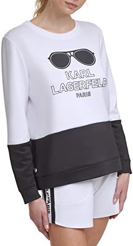 KARL LAGERFELD Women's Long Sleeve Graphic Crewneck Sweatshirt Karl Lagerfeld