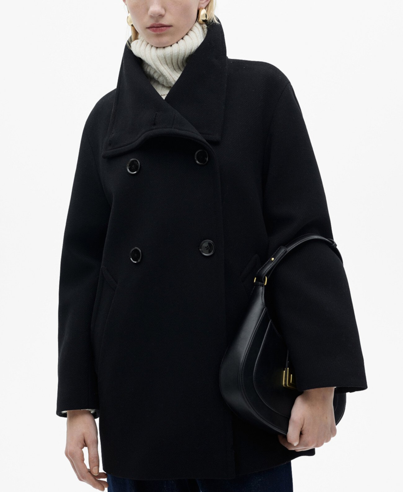 Women's Double-Breasted Wool Coat Mango