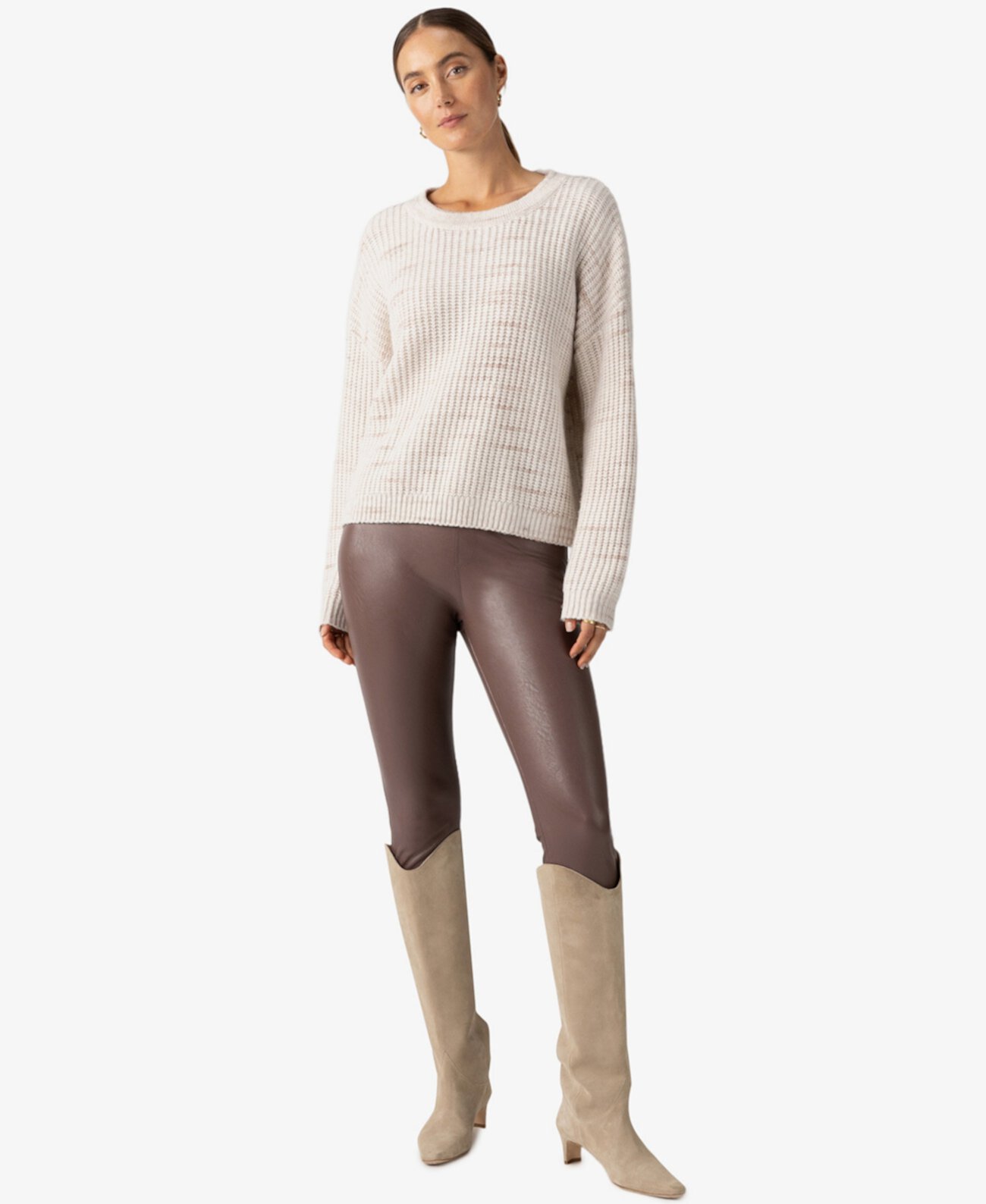 Women's V-Back Cutout Sweater Sanctuary