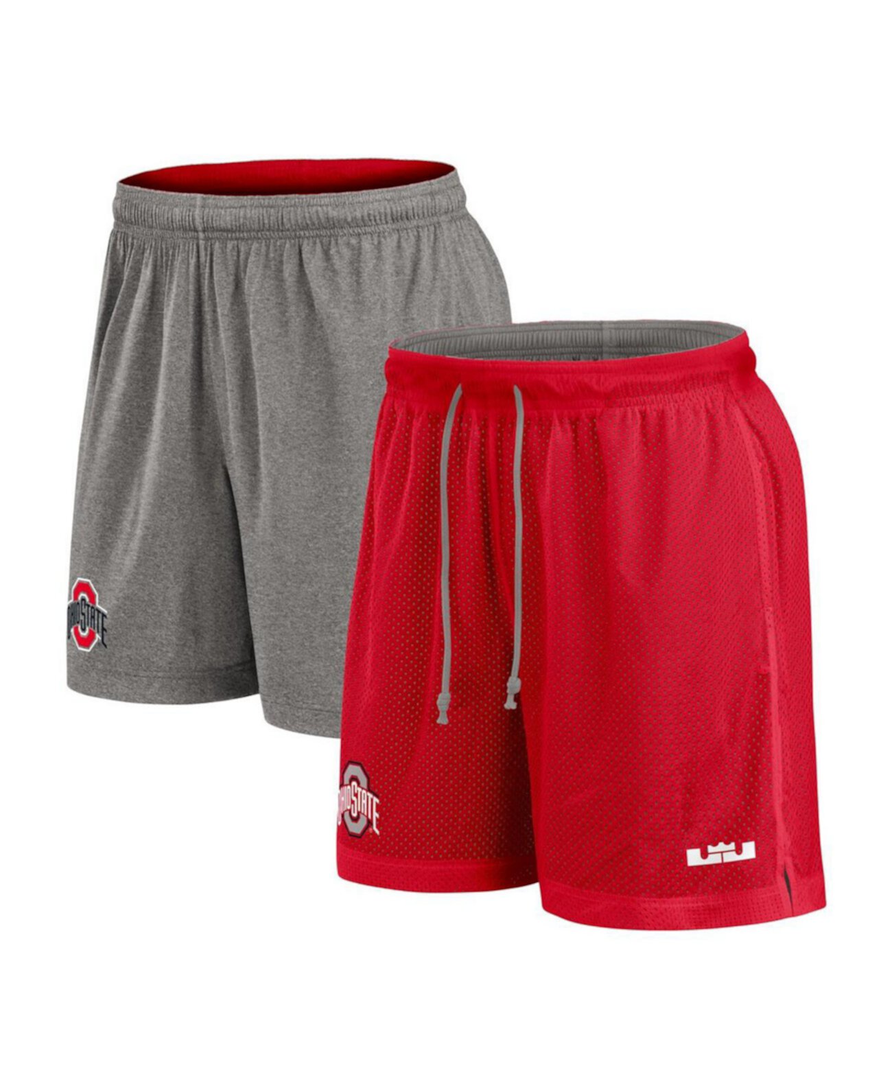 Men's Scarlet/Heather Gray Ohio State Buckeyes Player Reversible Shorts Nike