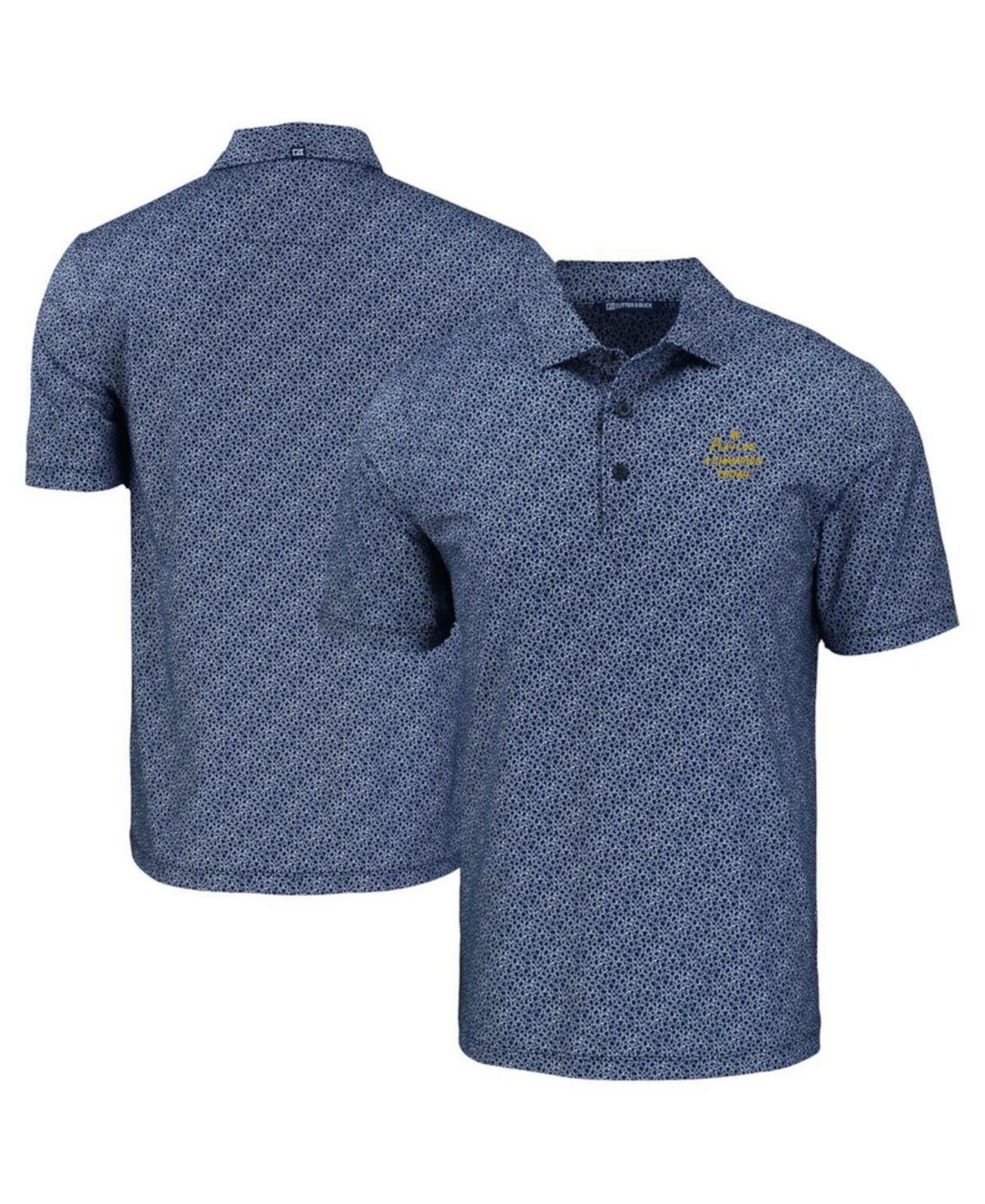 Men's Notre Dame Fighting Irish Play Like A Champion Today Pike Eco Pebble Print Stretch Polo Cutter & Buck