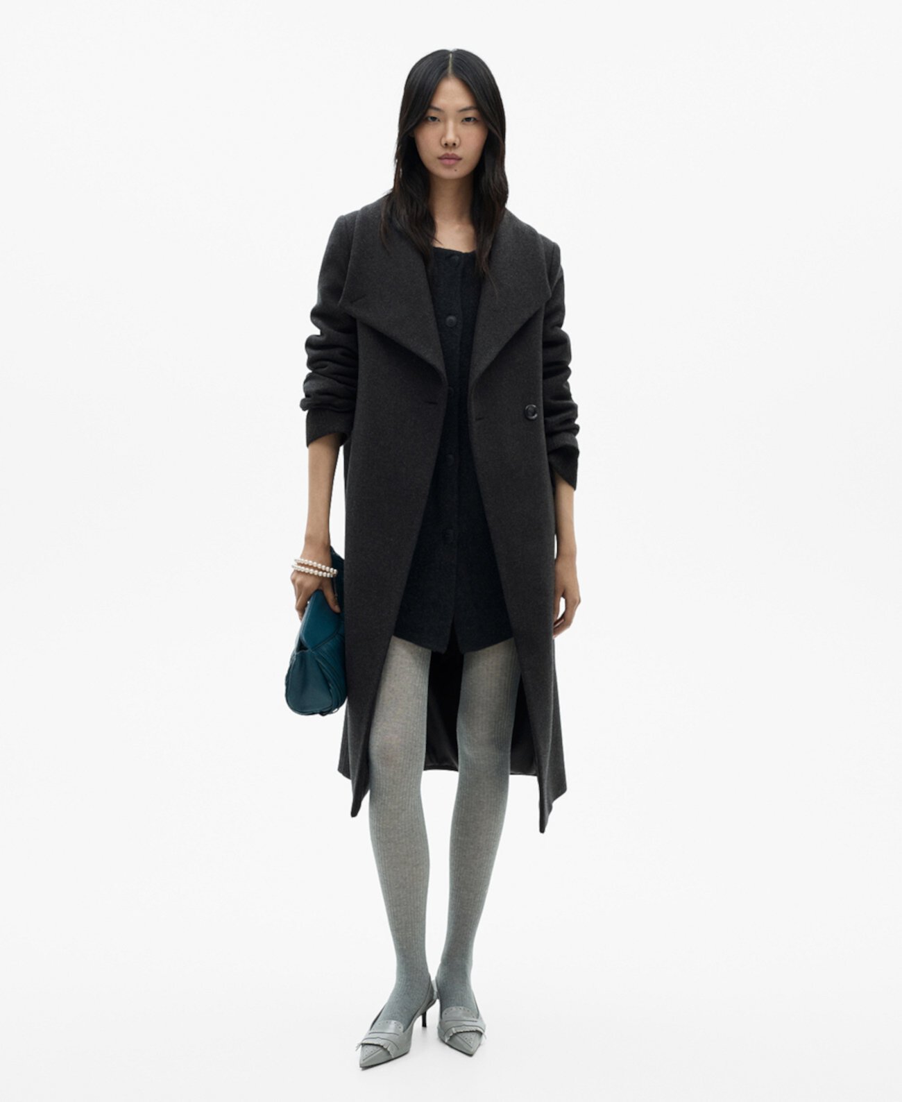 Women's Belted Woolen Coat Mango