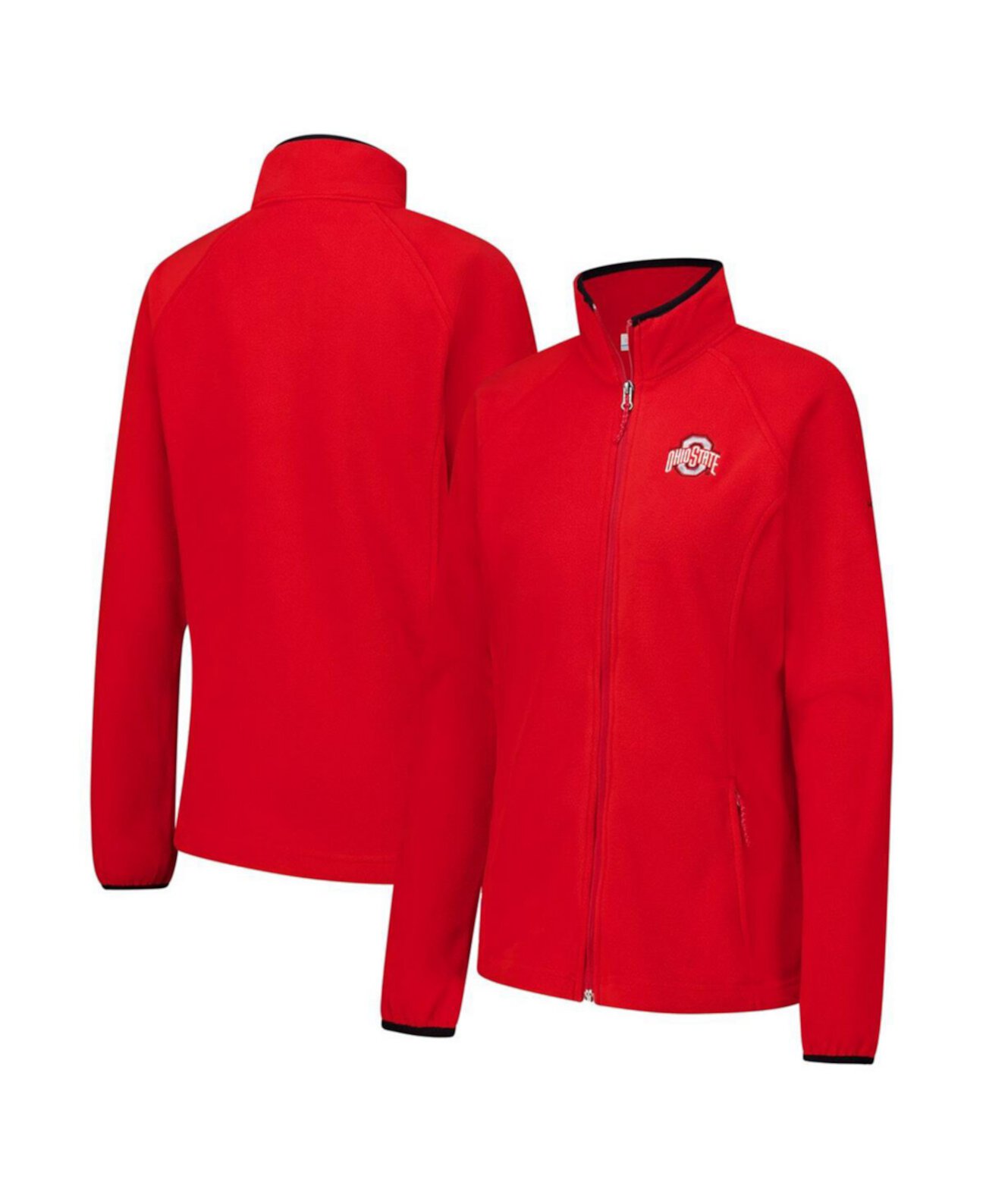 Women's Scarlet Ohio State Buckeyes Give Go II Fleece Full-Zip Jacket Columbia