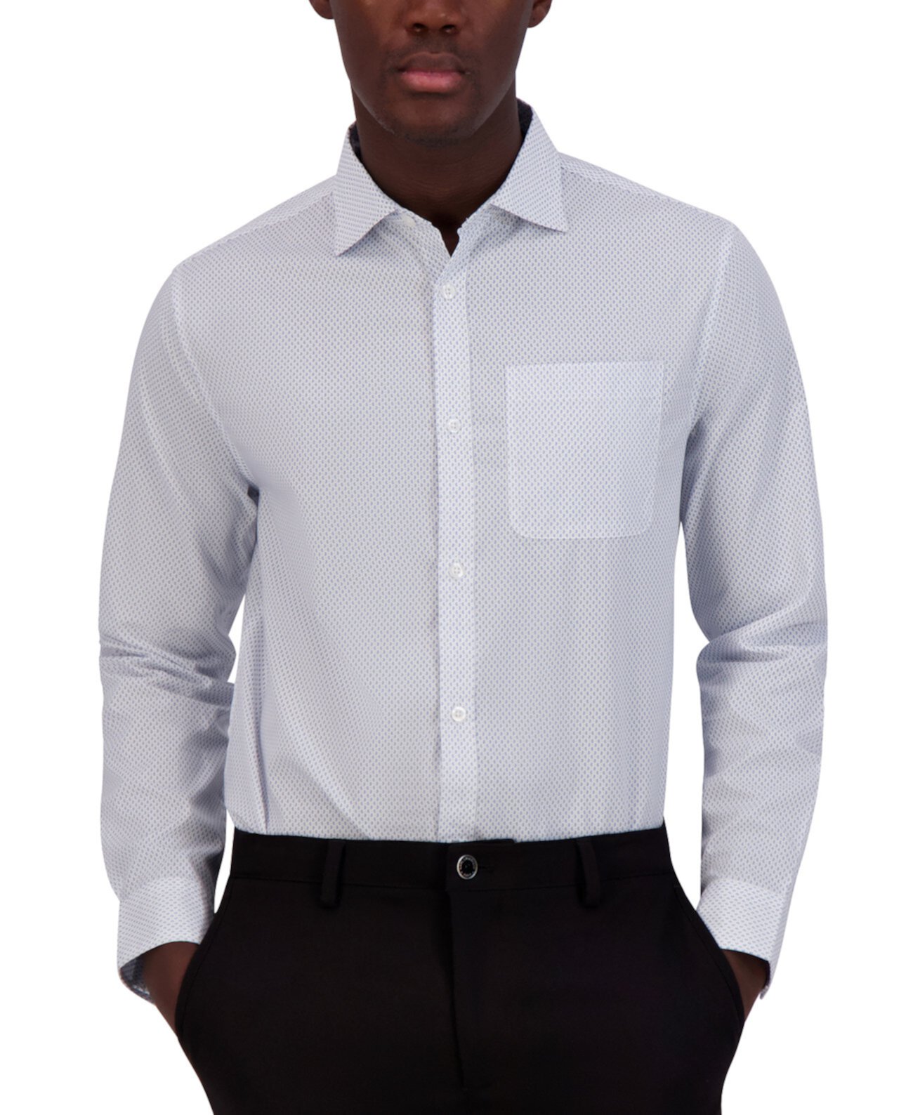 Men's Slim-Fit Jacquard Dress Shirt Karl Lagerfeld Paris