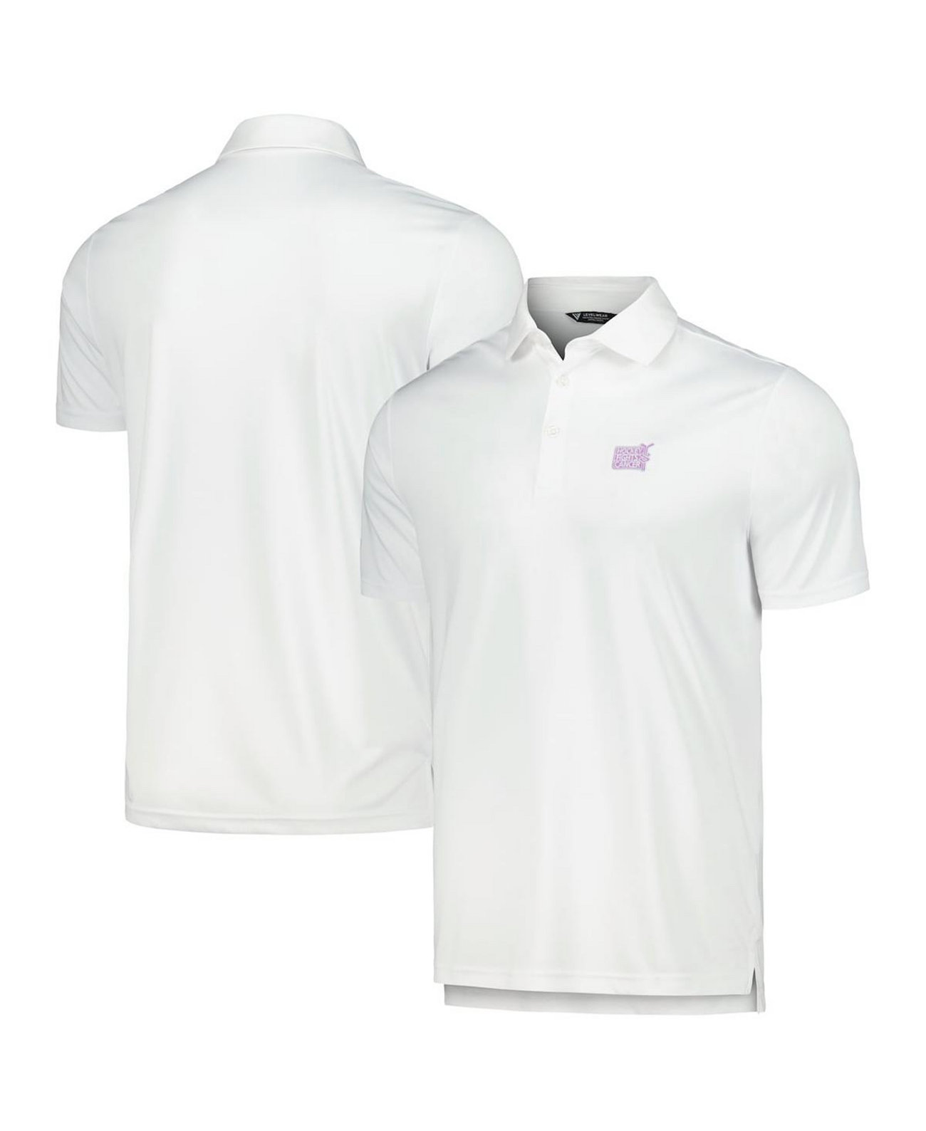 Men's White NHL 2023 Hockey Fights Cancer Core Logo Polo LevelWear