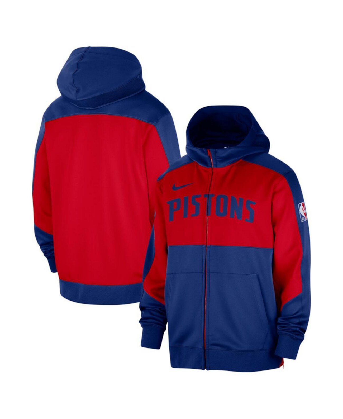 Мужское худи Nike Detroit Pistons с полной застежкой на молнии и технологией Dri-FIT, средней плотности Nike