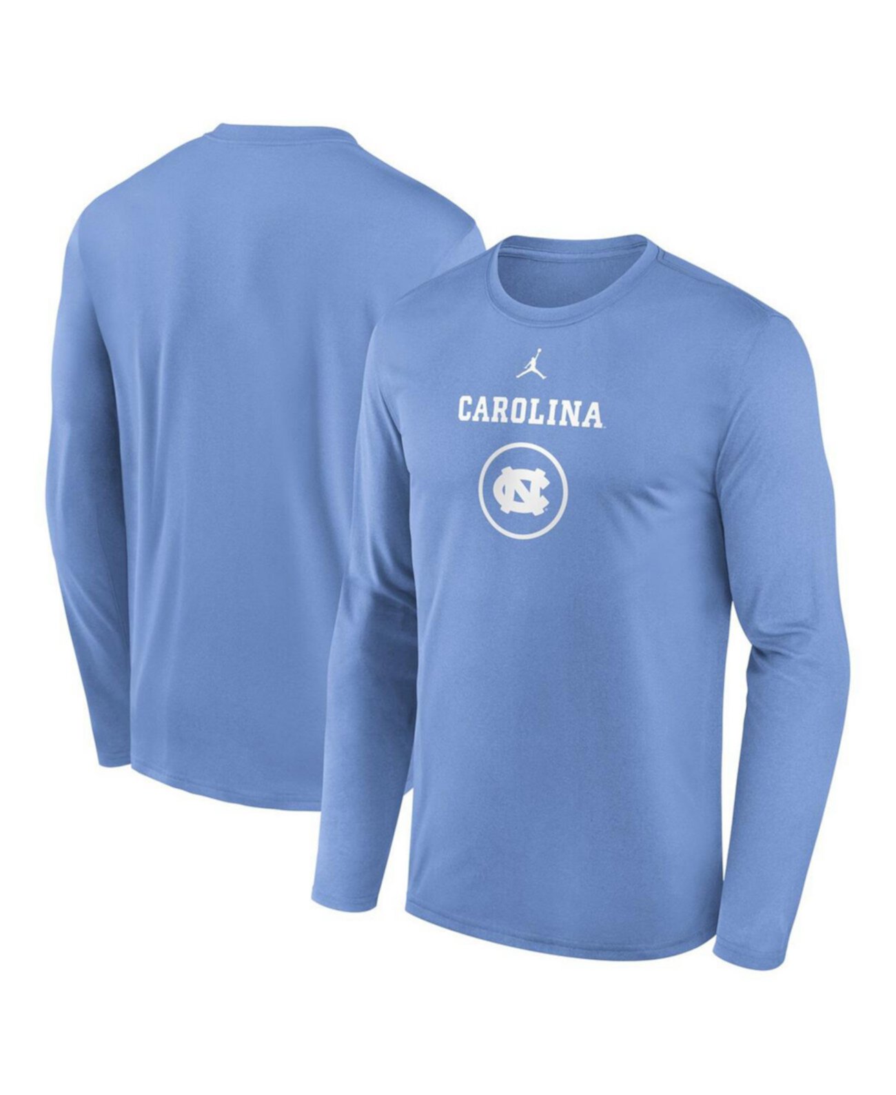 Мужская футболка Jordan с длинным рукавом в стиле North Carolina Tar Heels 2024 с технологией Dri-FIT Jordan