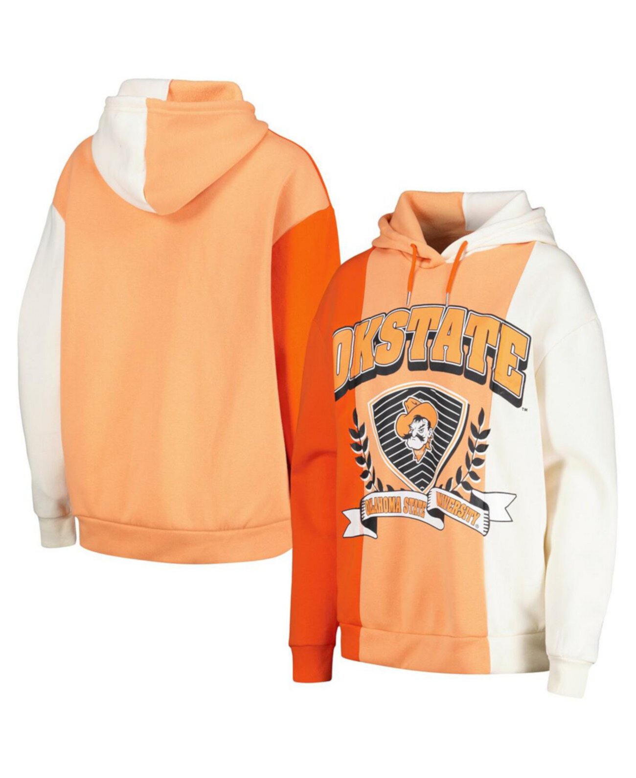 Women's Orange Oklahoma State Cowboys Hall of Fame Colorblock Pullover Hoodie Gameday Couture