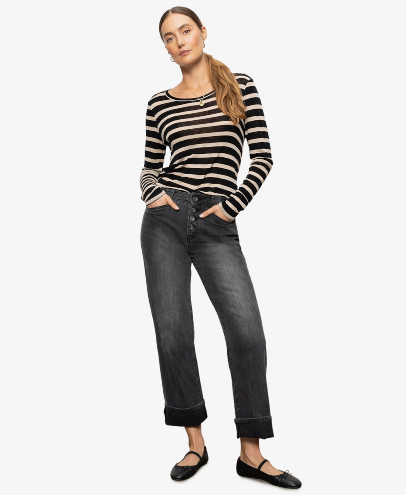 Women's Luna Mid-Rise Cuffed Skinny Jeans Sanctuary