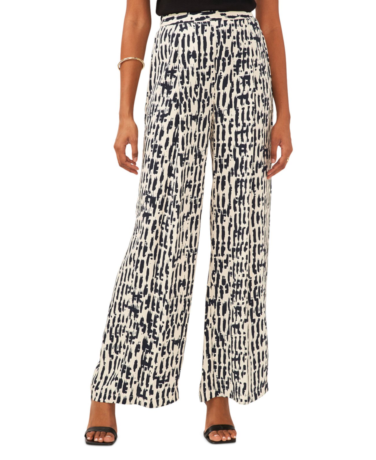 Women's Printed Pull-On Wide-Leg Pants Vince Camuto