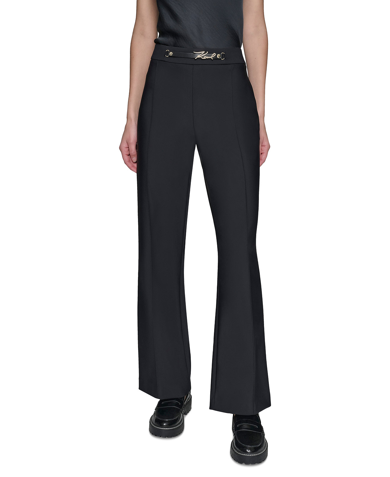 Women's Embellished Straight-Leg Pants Karl Lagerfeld Paris