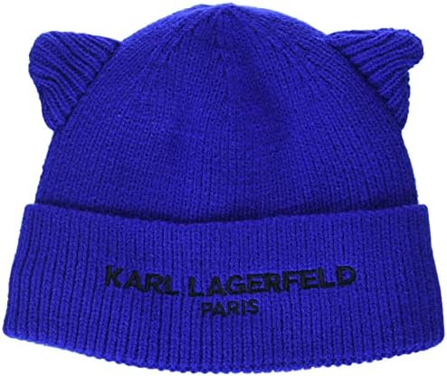 KARL LAGERFELD Women's Soft Cat Ear Pom Beanie Karl Lagerfeld