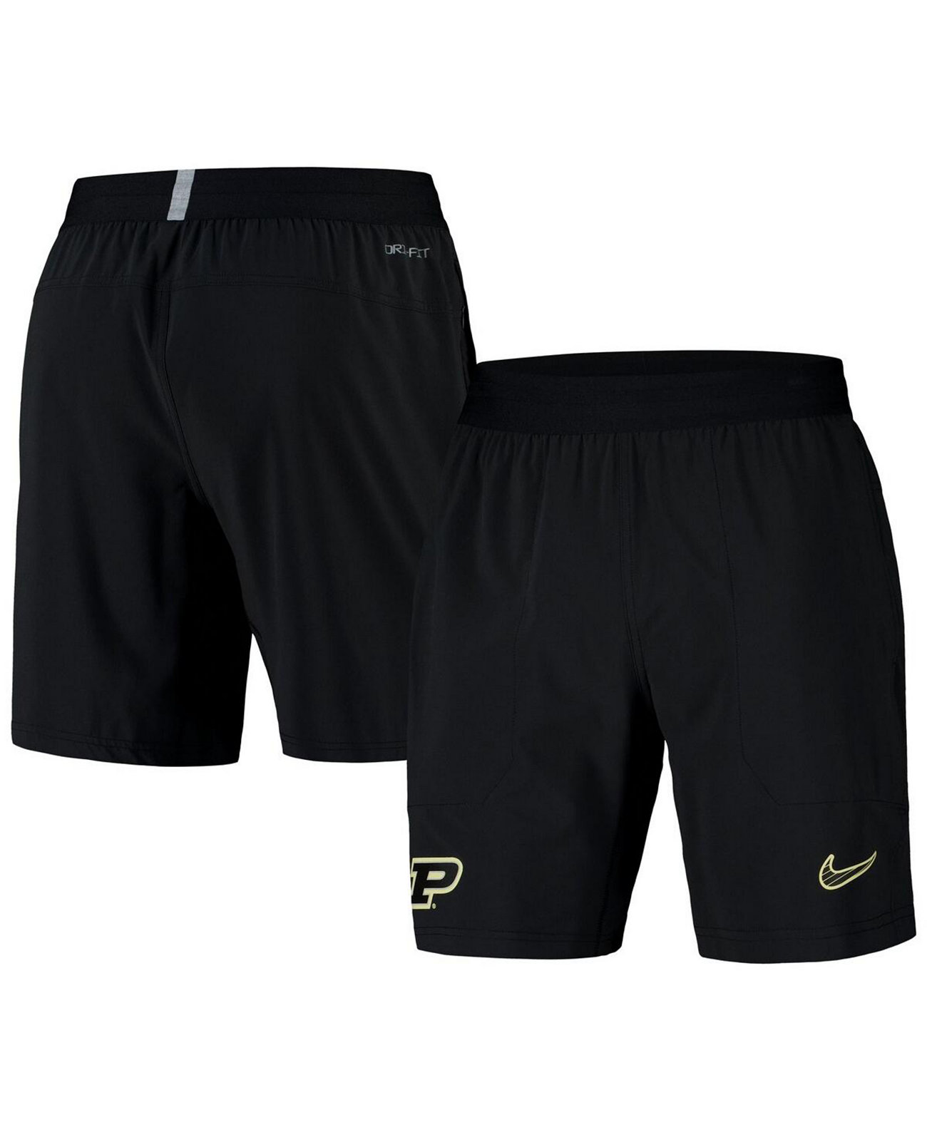 Men's Black Purdue Boilermakers 2024/25 Sideline Performance Woven Shorts Nike