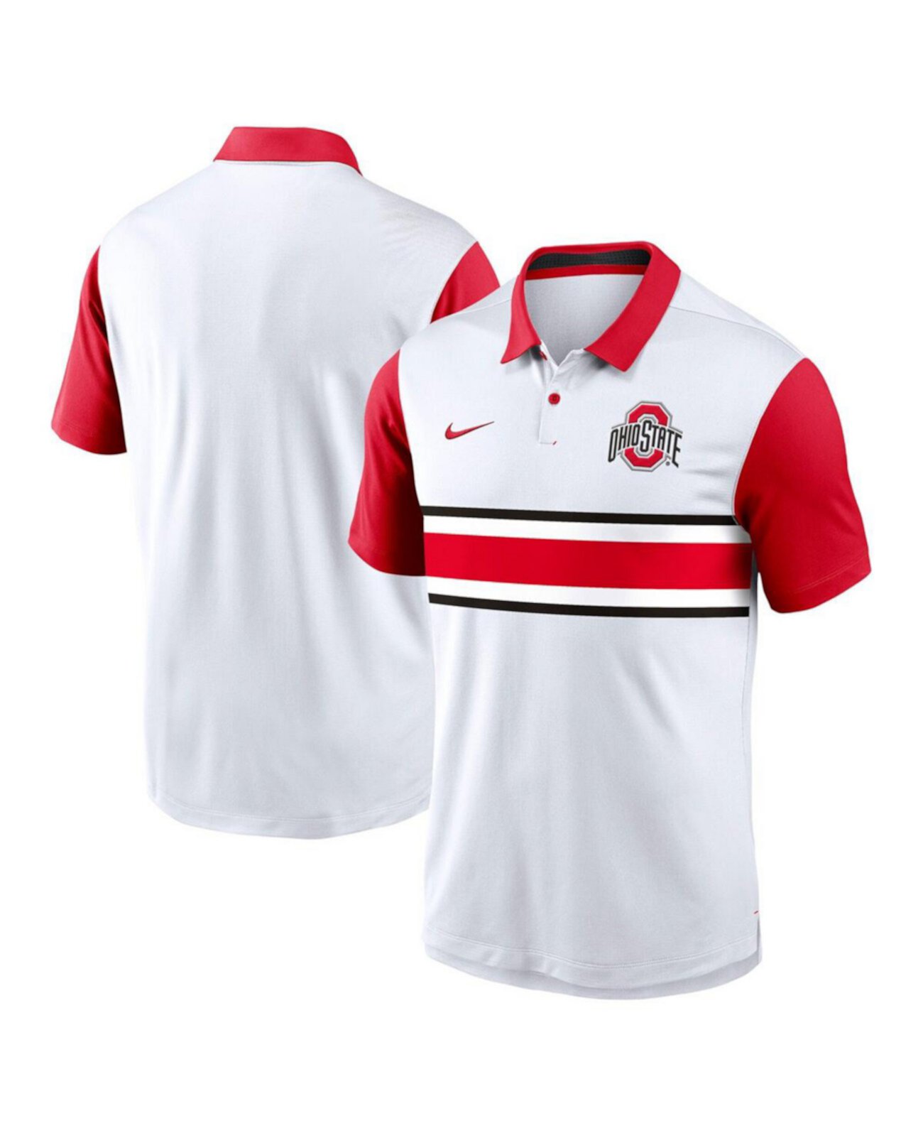 Мужская белая футболка-поло Ohio State Buckeyes Nike Vapor Performance с технологией Dri-FIT и защитой от UVA/UVB Nike