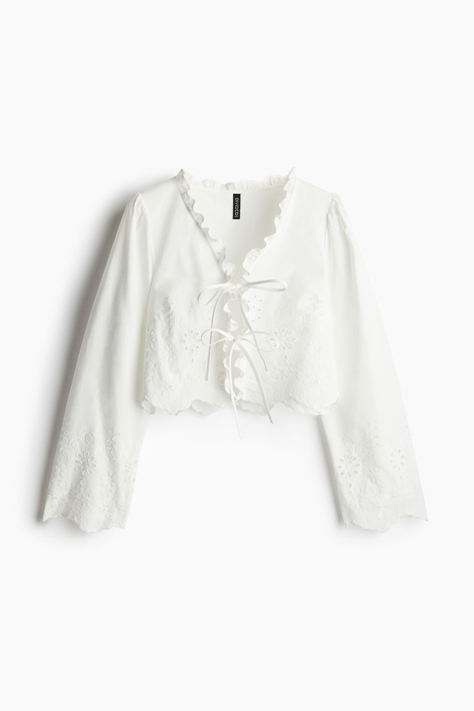 Cotton Blouse with Eyelet Embroidery H&M