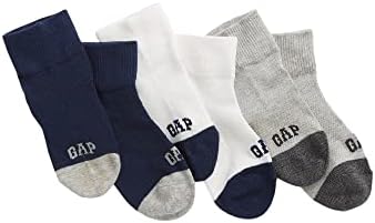 GAP Boys' Core Quarter Cut, 6-Pack Kids Socks, Soft & Stretchy, Comfortable Gap