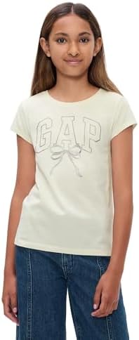 Современная футболка с логотипом Gap для девочек, с коротким рукавом Gap