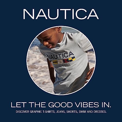 Nautica Boys' Short Sleeve Swim Rashguard with UPF 50+ Sun Protection Nautica