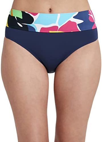 Nautica Women's Standard High Waisted Fold Over Swimsuit Bottom Nautica