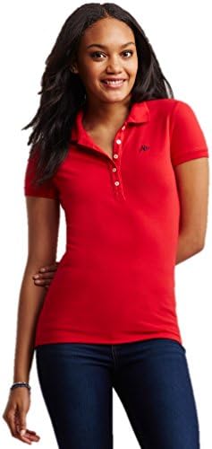 Aeropostale Women's Polo Shirt Medium Red 692a Aeropostale