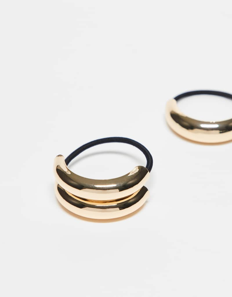 ASOS DESIGN pack of 2 hair cuffs in gold tone Asos Design