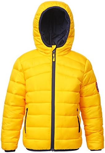 Rokka&Rolla Boys' Reversible Lightweight Puffer Jacket Hooded Water-Resistant Winter Coat Rokka&Rolla