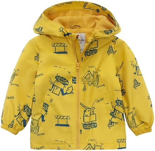 Rokka&Rolla Toddler Boys' Water-Resistant Fleece Lined Windbreaker Transitional Jacket Rokka&Rolla