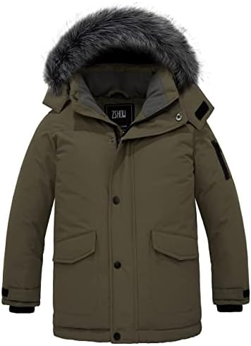 ZSHOW Boys' Warm Winter Coat Waterproof Parka Hooded Puffer Jacket Zshow