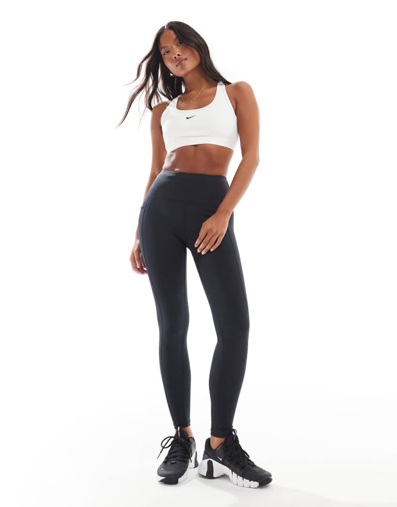 ASOS 4505 Petite Icon running tie waist gym legging with phone pocket in black Asos 4505