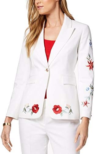 Nine West Women's Double Weave Jacket with Scattered Embroidery Nine West