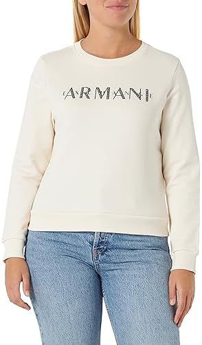 Худи A|X Armani Exchange с круглым вырезом и логотипом на груди, украшенным заклепками A｜X Armani Exchange