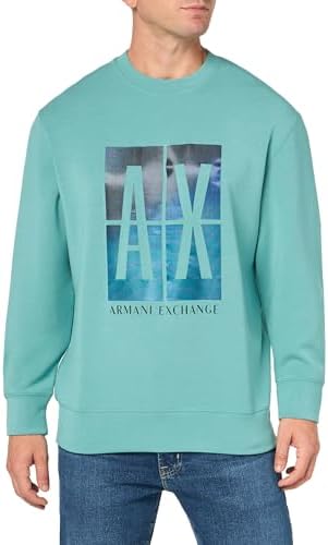 Мужское худи A|X Armani Exchange с абстрактным принтом логотипа AX, в классическом стиле A｜X Armani Exchange