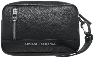 Armani Exchange Men's Pebble Branded Beauty Case Nero-Black, One Size, Small A｜X Armani Exchange