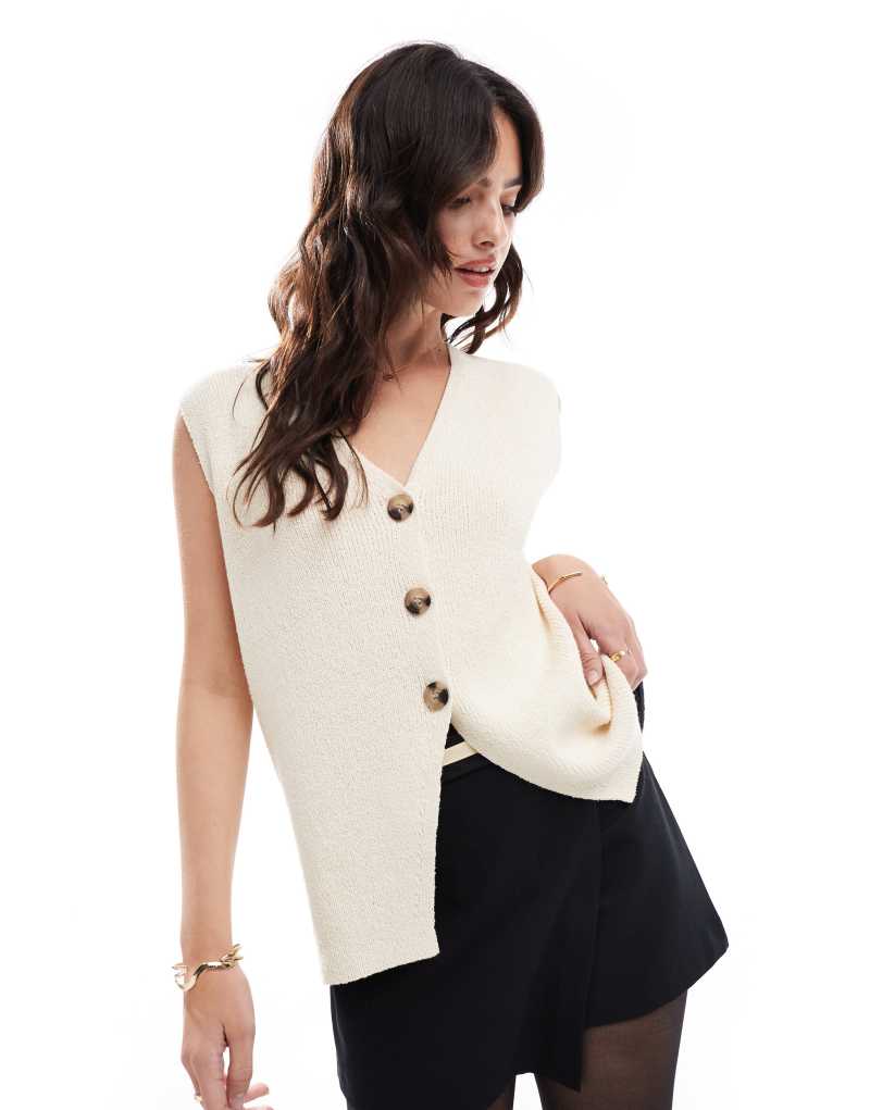 ASOS DESIGN relaxed fit vest in color block Asos Design