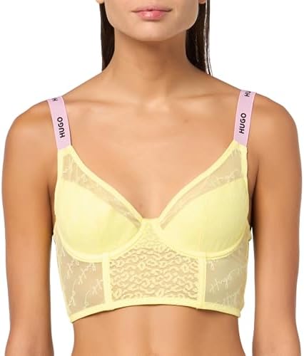 HUGO Repeat Logo Lace Bustier Top Hugo