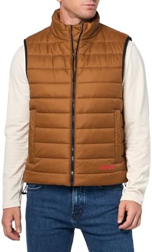 HUGO Mens Contrast Logo Lightweight Nylon Padded Vest Hugo