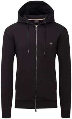 BOSS Men's C-Spence Black Full Zip Hoodie with Metal Logo Boss