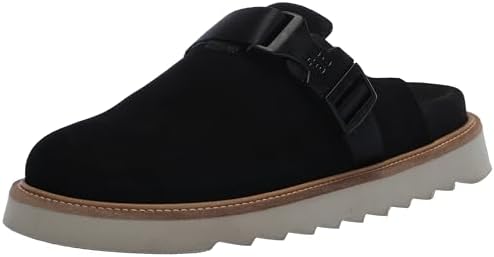 HUGO Women's Slip on Top Buckle Suede Clogs Hugo