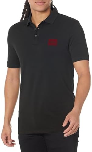 HUGO Men's Square Logo Cotton Polo Shirt Hugo