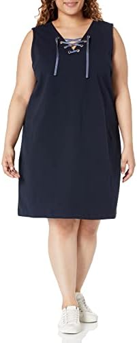 Tommy Hilfiger Women's Work-friendly Lace Up Sleeveless Dress Tommy Hilfiger