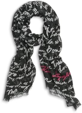 Karl Lagerfeld Paris Women's Accessories Scarf,Black,1SZ Karl Lagerfeld