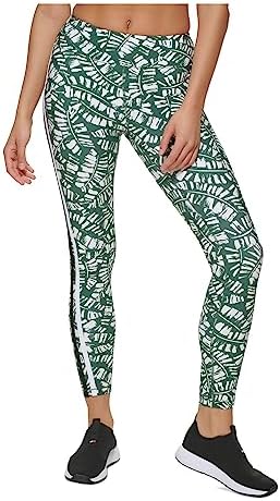 Tommy Hilfiger Sport Womens Printed Workout Athletic Leggings Green M Tommy Hilfiger