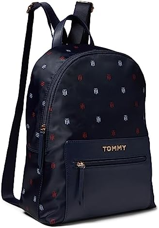 Tommy Hilfiger Alexis II Smalldome Backpack Serif Critter Nylon Tommy Navy/Tommy Red/Ivory One Size Tommy Hilfiger