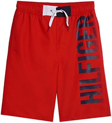 Tommy Hilfiger Boys Swim Boardshorts (as1, Alpha, l, Regular, Standard, High Risk Red) Tommy Hilfiger