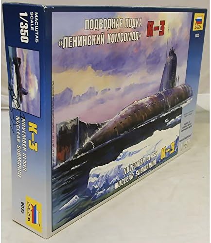 ZVEZDA 9035 - November Class Nuclear Submarine K-3 - Plastic Model Kit Scale 1/350 Lenght 12"/ 30.5 cm 34 Parts Zvezda