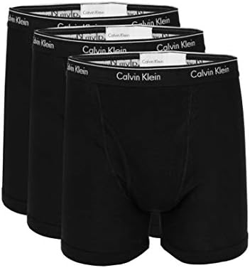 Calvin Klein Men`s Cotton Classic Fit Boxer Briefs, 3 Pack (Black(NP2189-001)/White, Large) Calvin Klein