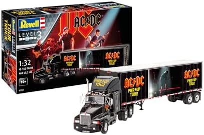 Revell Gift Set 07731 AC/DC Tour Truck Power Up 1:32 Scale Unbuilt Plastic Model Kit with Accessories Revell